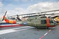 Bell UH-1A Huey Ã¢â¬Ë91621Ã¢â¬â¢ helicopter displayed on the USS Intrepid Museum. New York City. USA Royalty Free Stock Photo